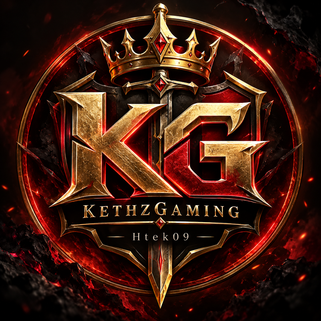 KethzGaming 금색 KG 왕관 로고 · 카카오톡 Htek09